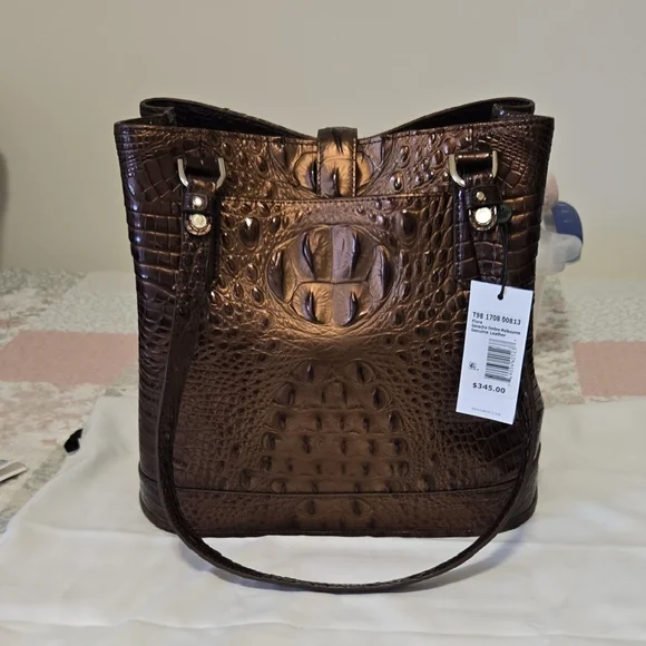NWT BRAHMIN FIORA SHOULDER BAG IN GANACHE OMBRE MELBOURNE. - Picture 4 of 16
